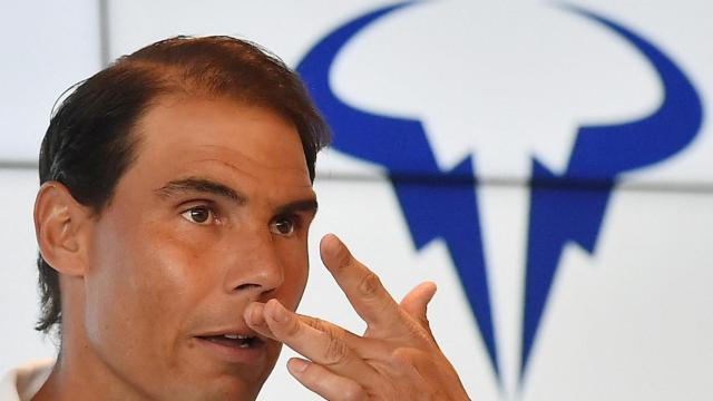 Rafa Nadal, durante la rueda de prensa.