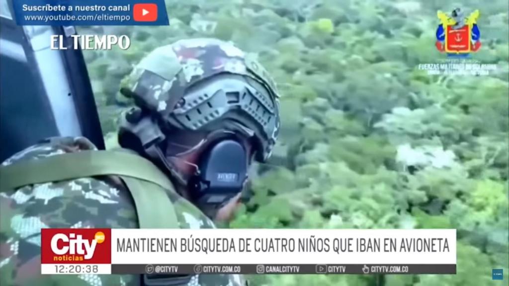 Imágenes de la selva desde un helicóptero durante las operaciones de rescate.