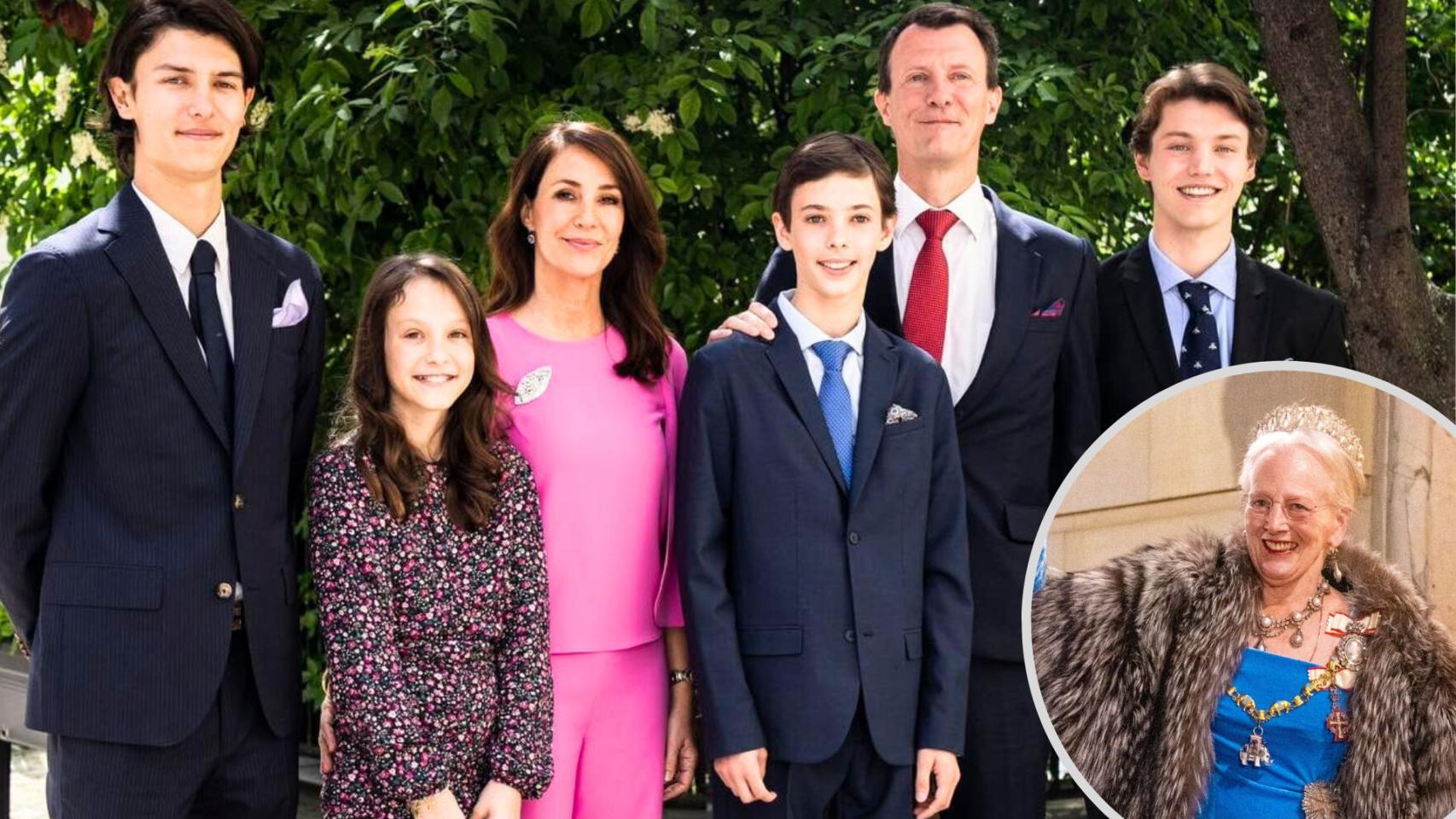La Familia Real danesa, en un montaje de JALEOS.
