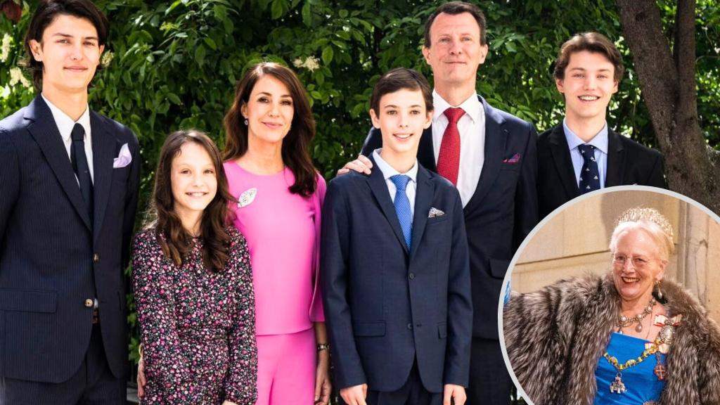 La Familia Real danesa, en un montaje de JALEOS.