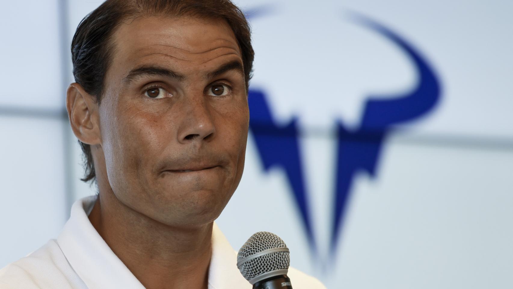 Rafa Nadal, durante la rueda de prensa.