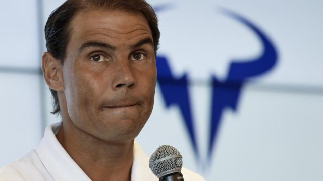Rafa Nadal, durante la rueda de prensa.