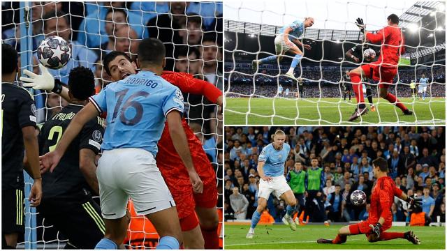 Las paradas de Courtois a Haaland en el Etihad Stadium