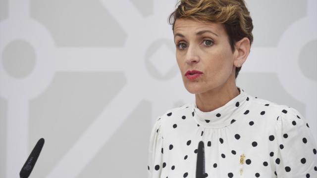 La presidenta del Gobierno de Navarra, María Chivite, el pasado mes de abril.