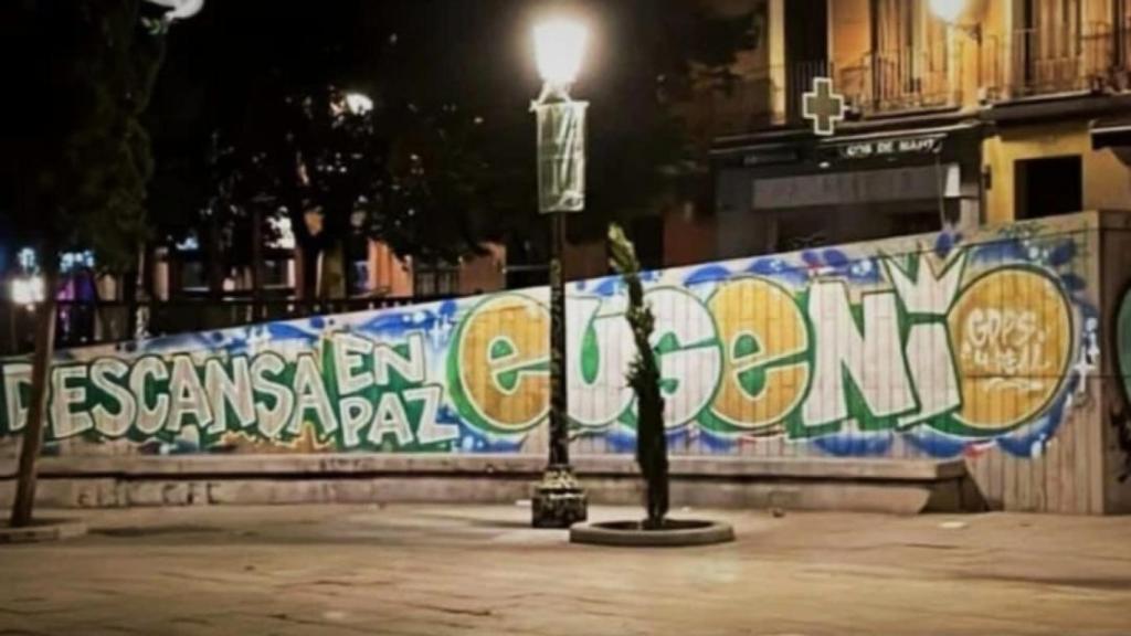 Mural en recuerdo de Eugenio.