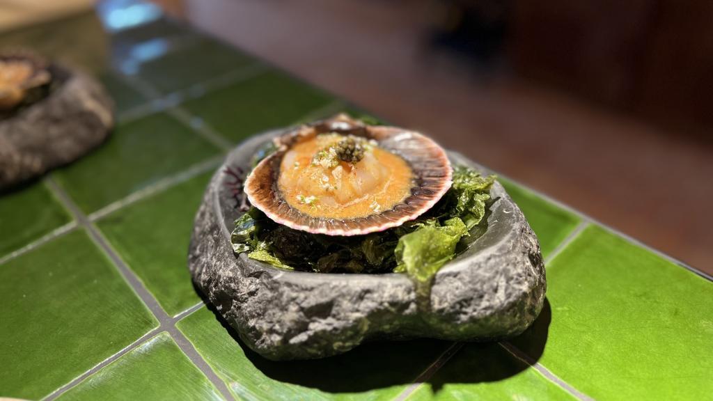 Vieira del Pacífico a la brasa