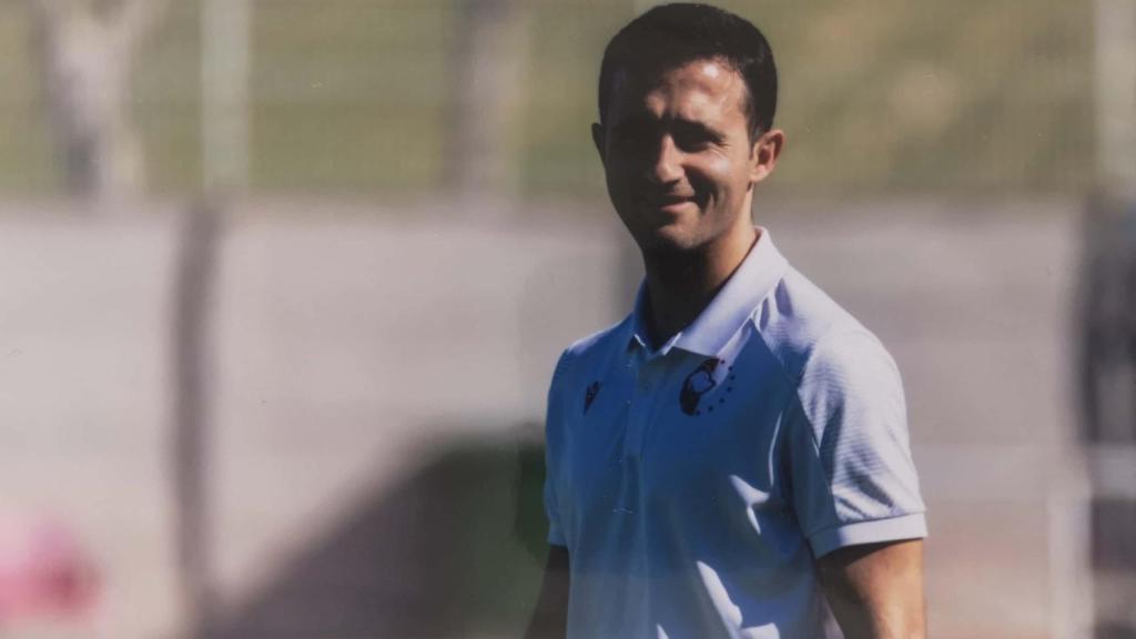 Héctor durante un entrenamiento, en su trabajo como preparador físico.