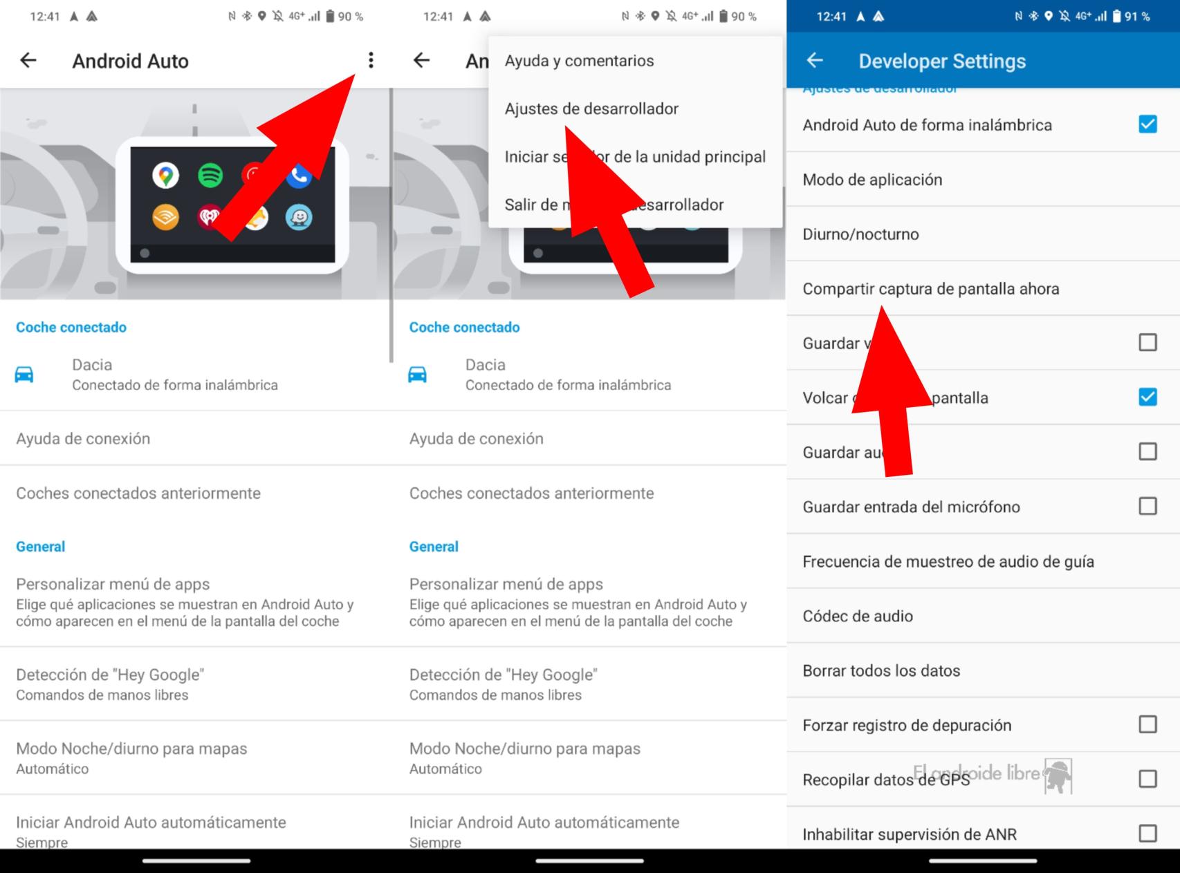 Cómo hacer captura de Pantalla en Android Auto