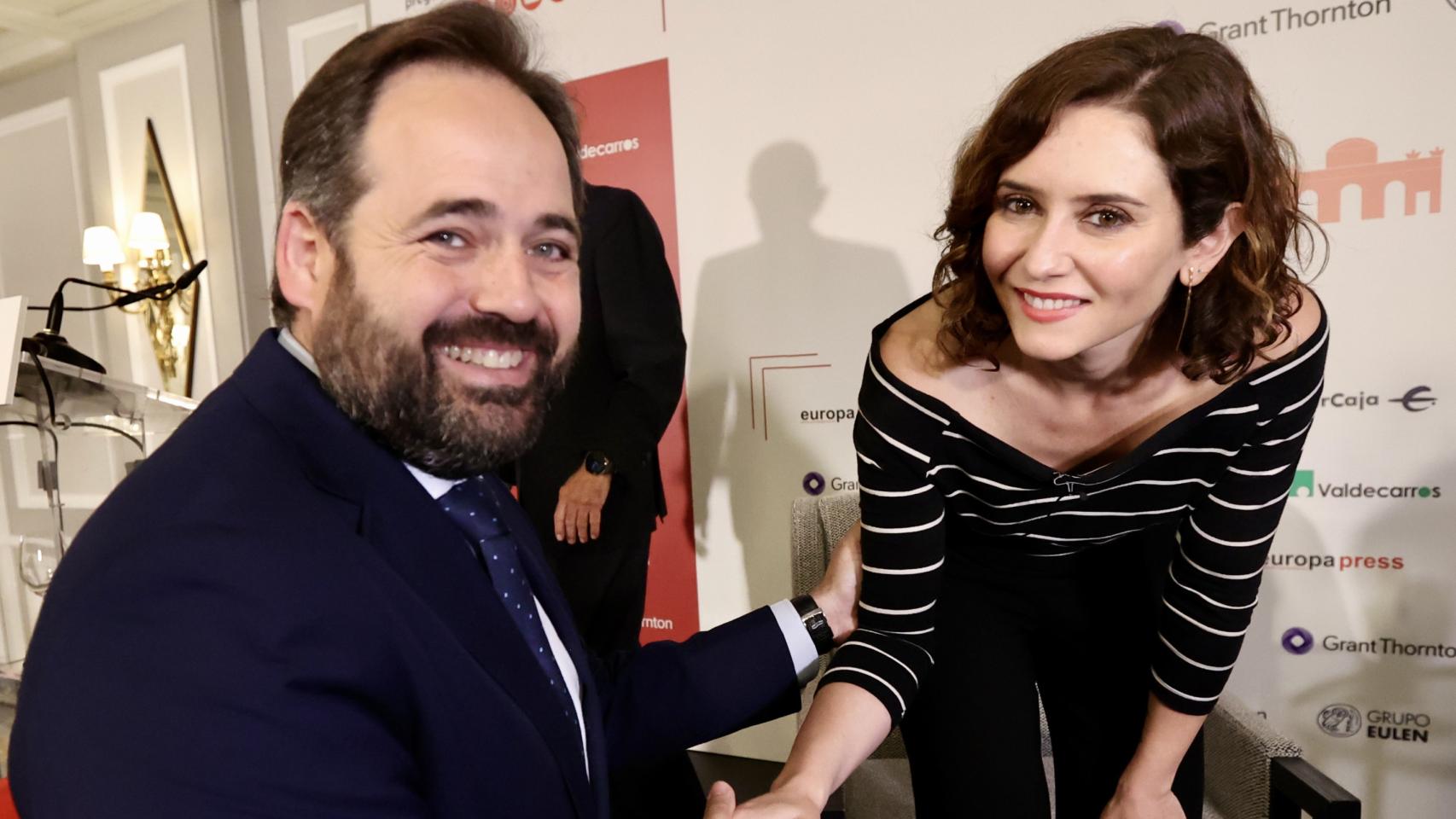 Paco Núñez con Isabel Díaz Ayuso, en una imagen de archivo