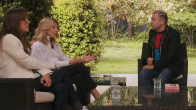 La vicepresidenta Yolanda Díaz, durante la entrevista concendida al periodista Jorge Javier Vázquez.