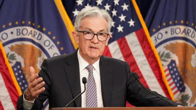 El presidente de la Reserva Federal de Estados Unidos, Jerome Powell, durante la rueda de prensa posterior a la última reunión de la institución.