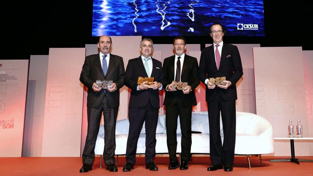 Heliodoro Mariscal, Gonzalo Guillén, Antonio Banderas y Mauricio González-Gordón.