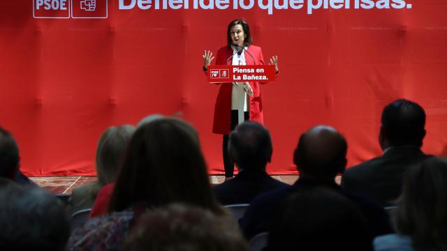 Margarita Robles en La Bañeza.