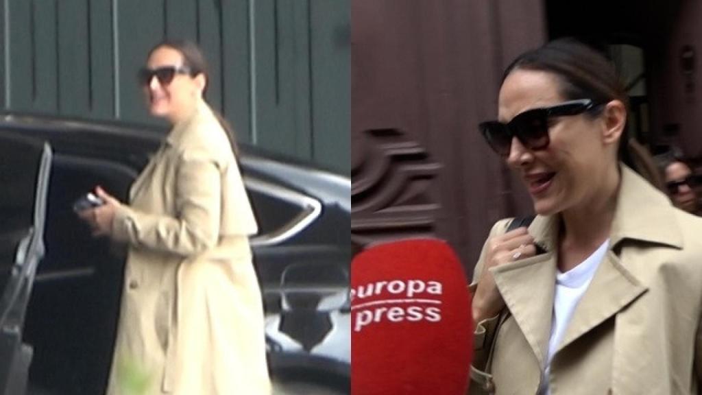 Tamara Falcó saliendo de su casa, rumbo al aeropuerto, este domingo 21 de mayo.