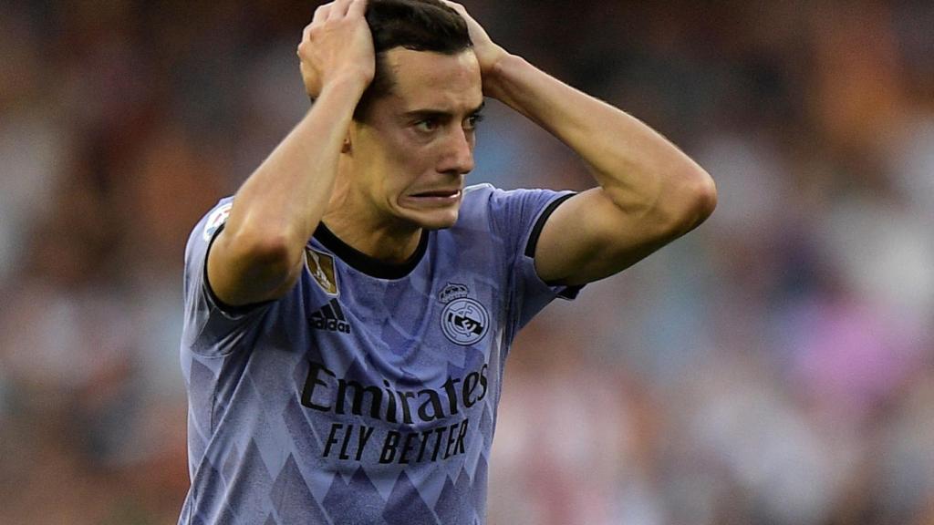 Lucas Vázquez se lamenta.