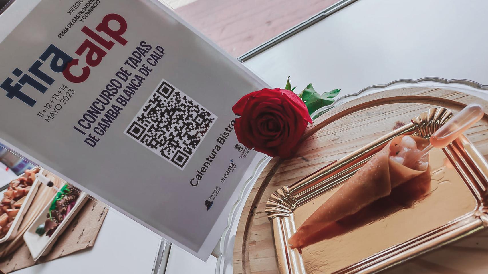 Tapa ganadora del I Concurso de Tapas de Gamba Blanca de Calpe.