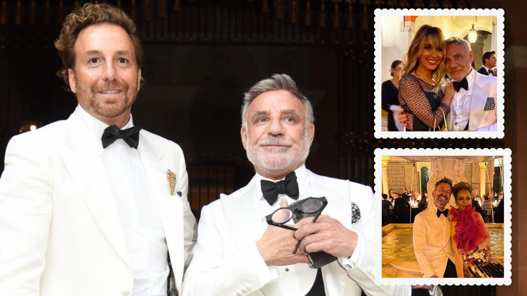 La pareja y sus invitados, en un montaje de JALEOS.