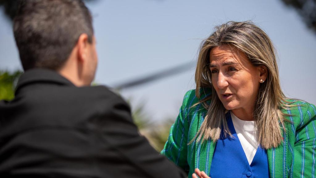 Milagros Tolón durante la entrevista.