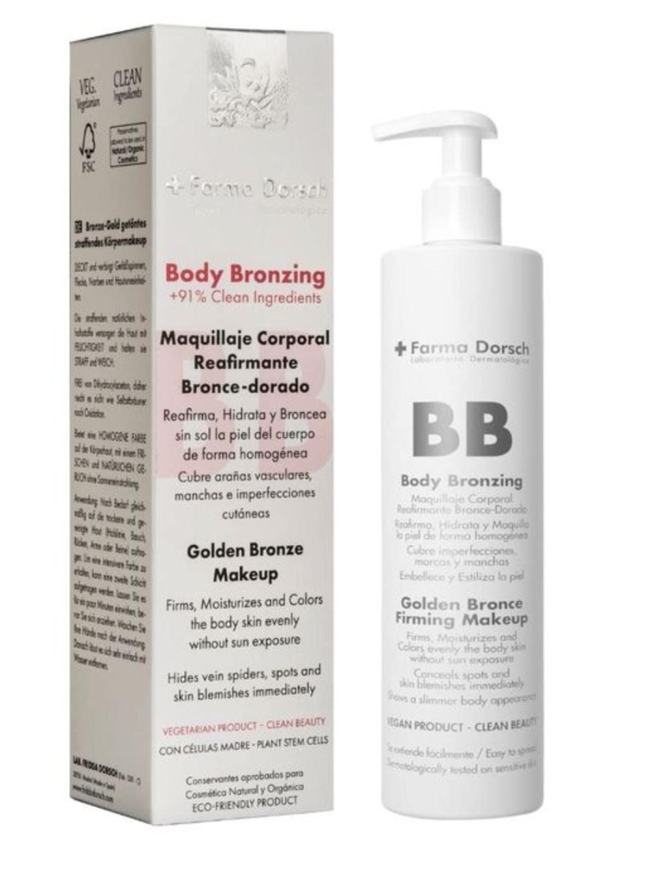 Crema BB Body Bronzing maquillaje corporal.