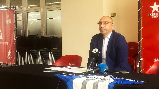 Álvaro Cámara en la presentación de su nuevo proyecto para el Hércules.