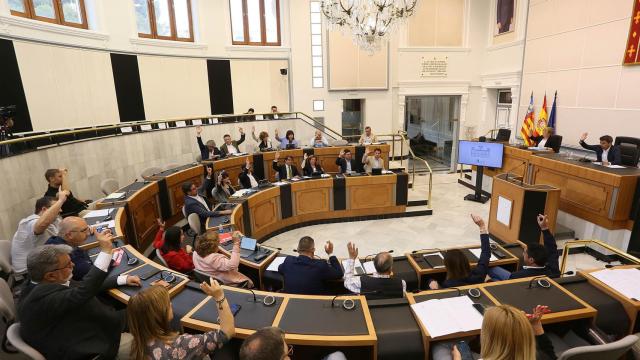 Pleno de la Diputación de Alicante, este lunes.