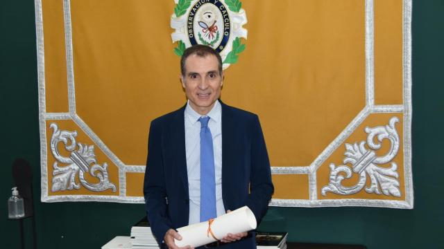 Maestre, al recibir su premio en Madrid.