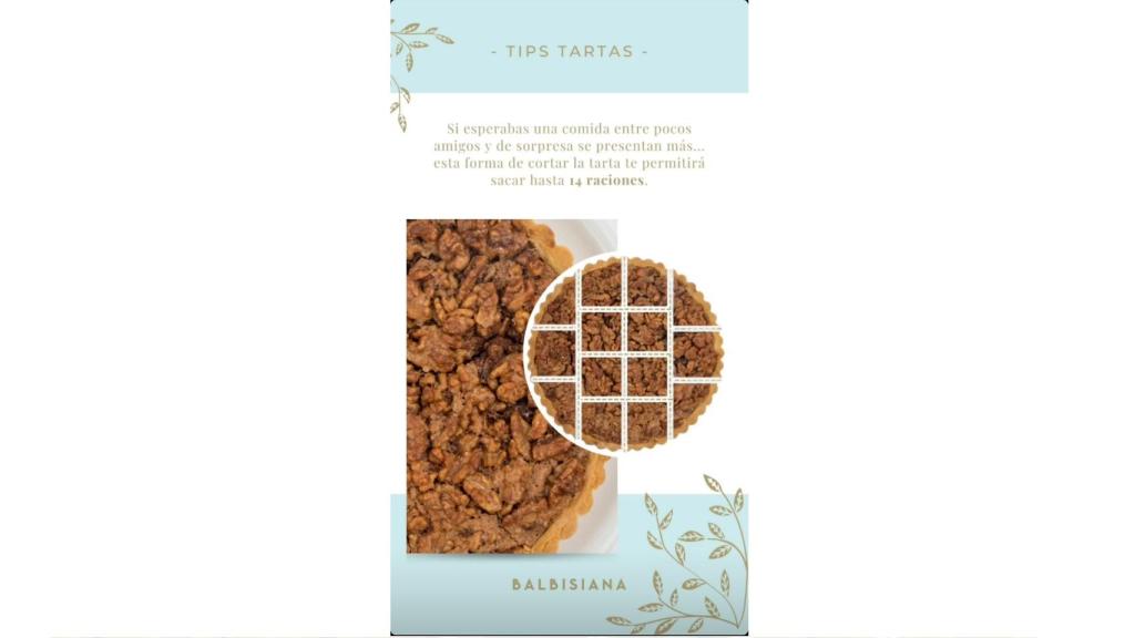 Método 2 para cortar tartas