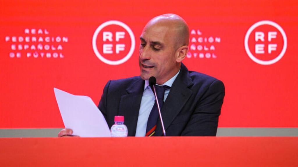 Luis Rubiales, en rueda de prensa