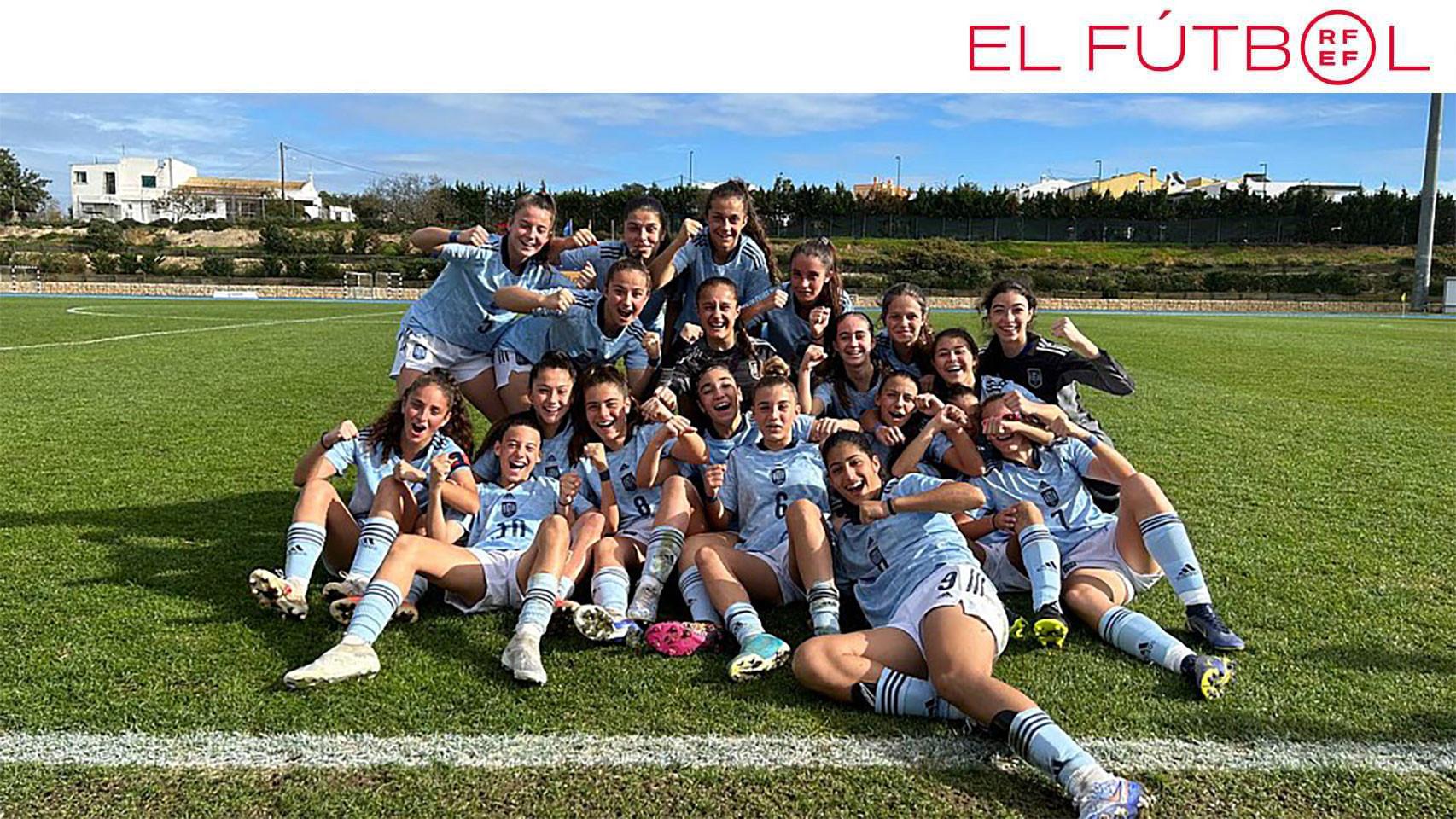 La celebración de una victoria de la Selección española femenina sub-15