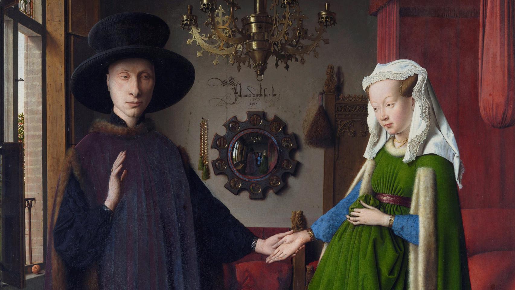 'El matrimonio Arnolfini', 1434, de Jan Van Eyck (National Gallery de Londres)