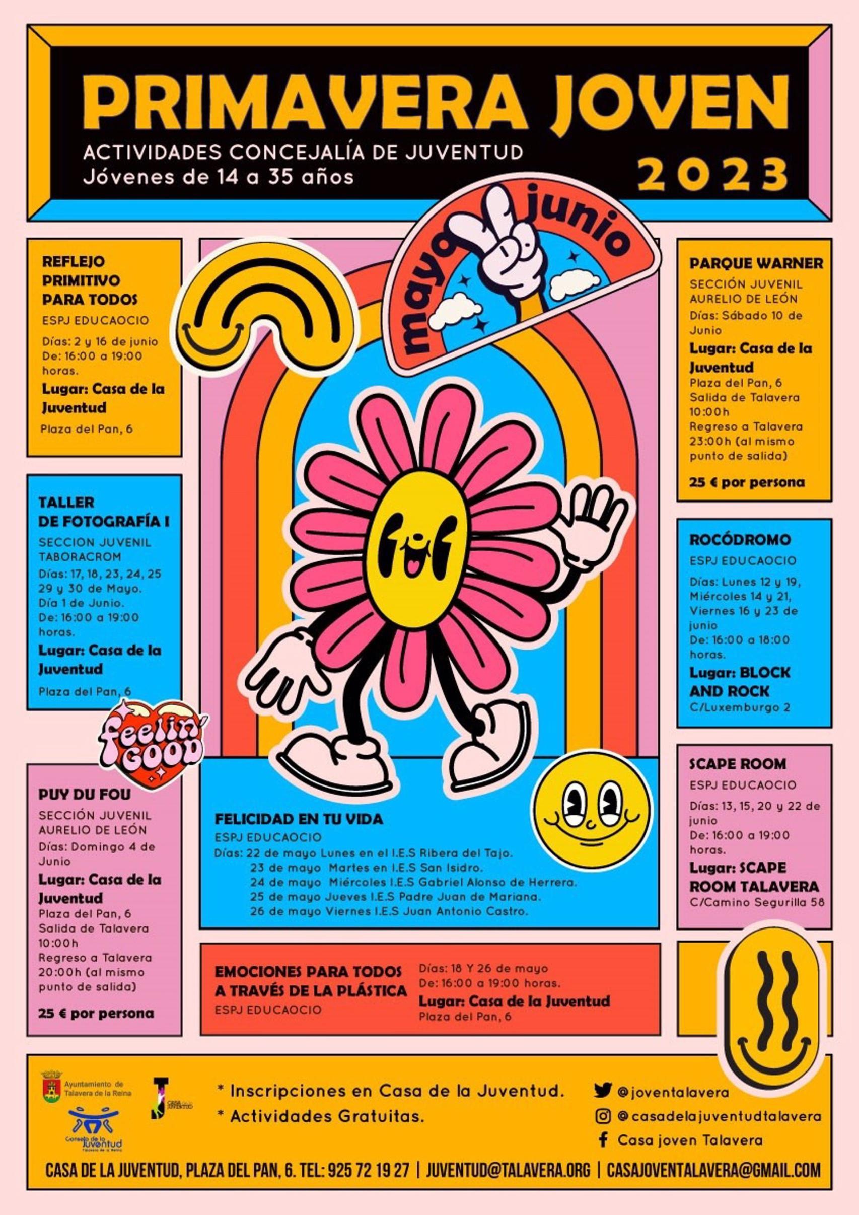 Cartel de 'Primavera Joven'. Foto:  Ayuntamiento de Talavera.