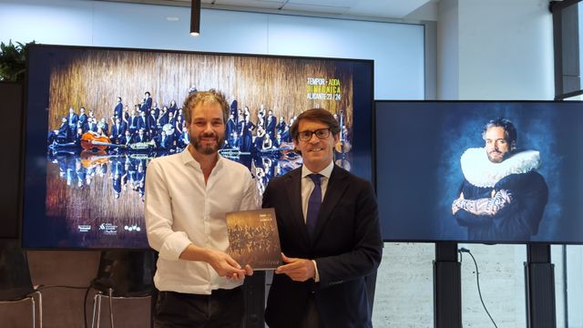 Josep Vicent y Juan de Dios Navarro, en la presentación de la temporada del ADDA.