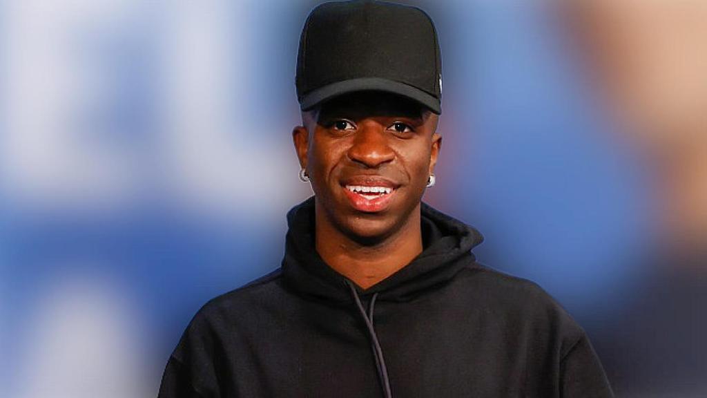 Vinicius, durante una presentación en Madrid.