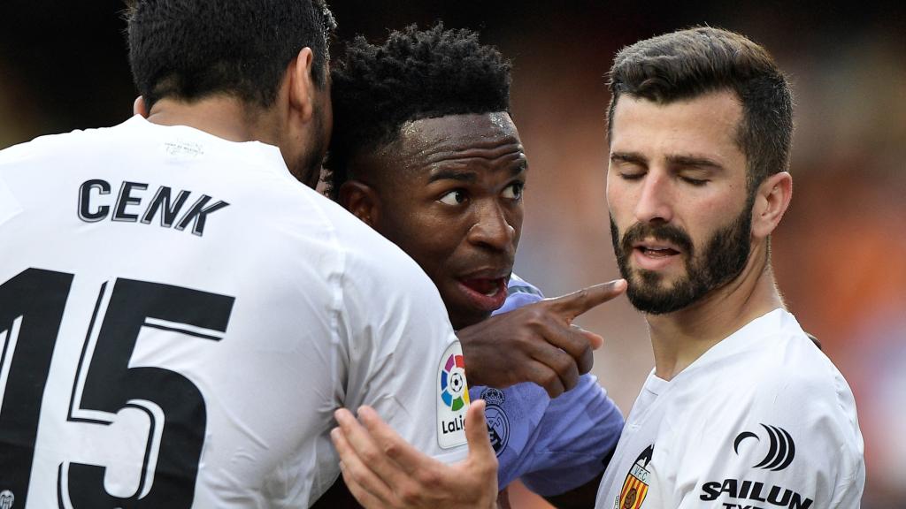 Vinicius, durante el incidente racista en Mestalla
