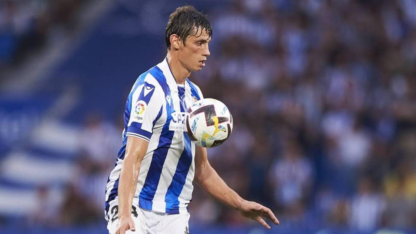 Robin Le Normand, durante un partido con la Real Sociedad.