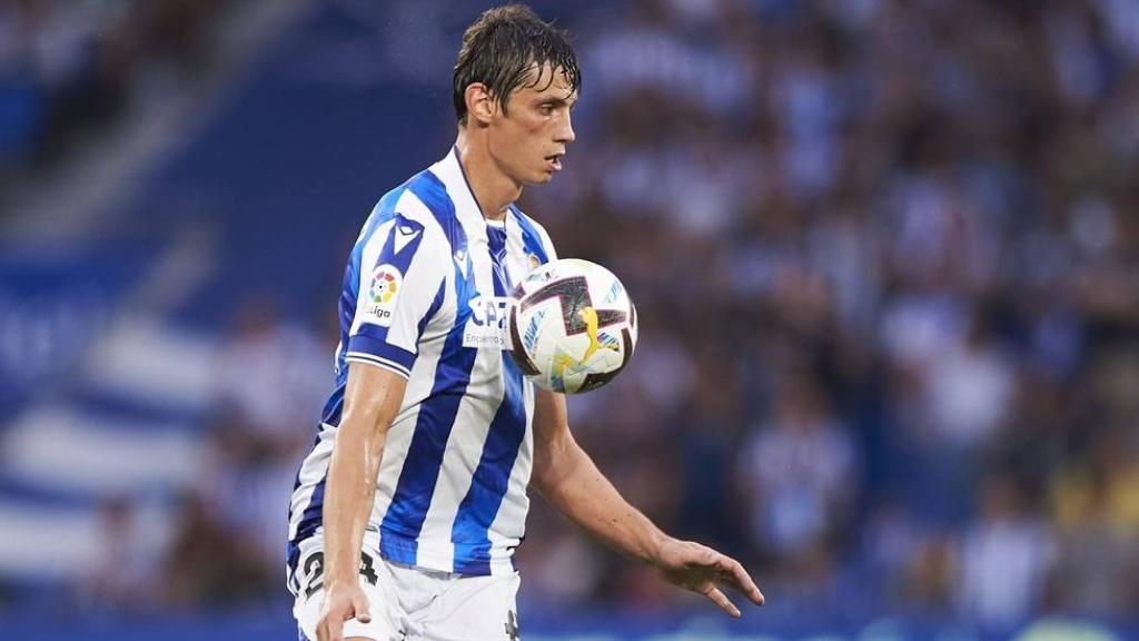 Robin Le Normand, durante un partido con la Real Sociedad.