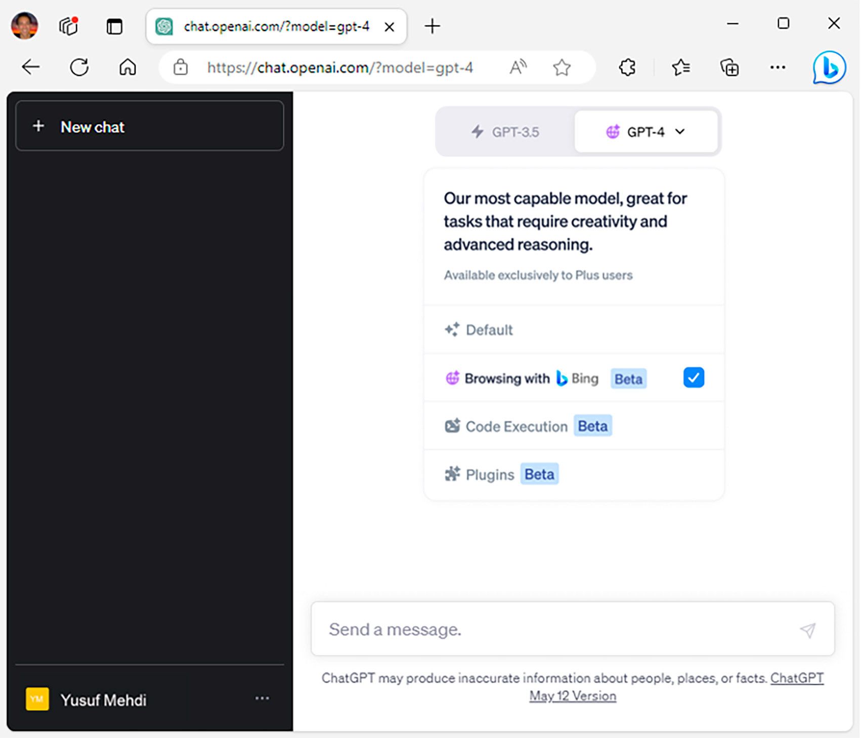 Integración de Bing en ChatGPT