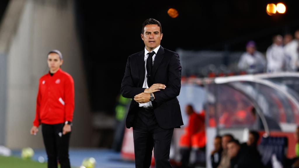 Alberto Toril, en un partido del Real Madrid Femenino de la temporada 2022/2023