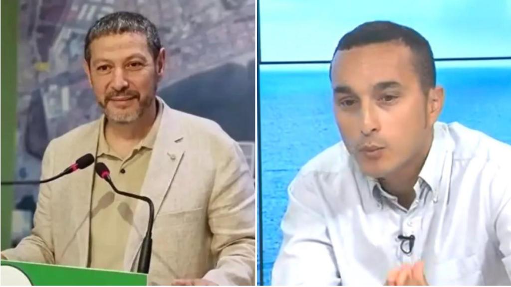 Moustafá Aberchán (izquierda) y su consejero detenido, Mohamed Ahmed Al-lal.