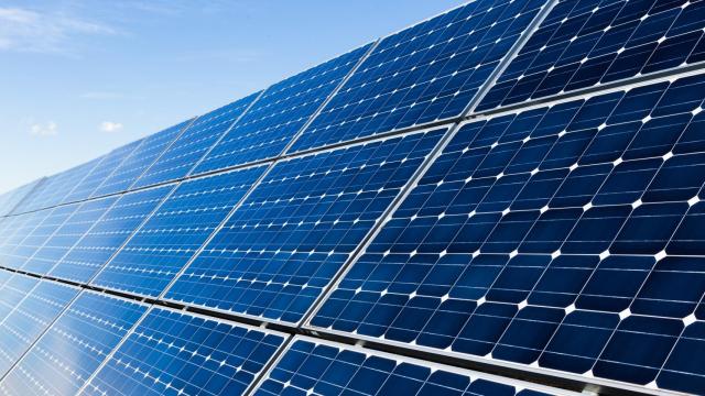 Unas placas solares.