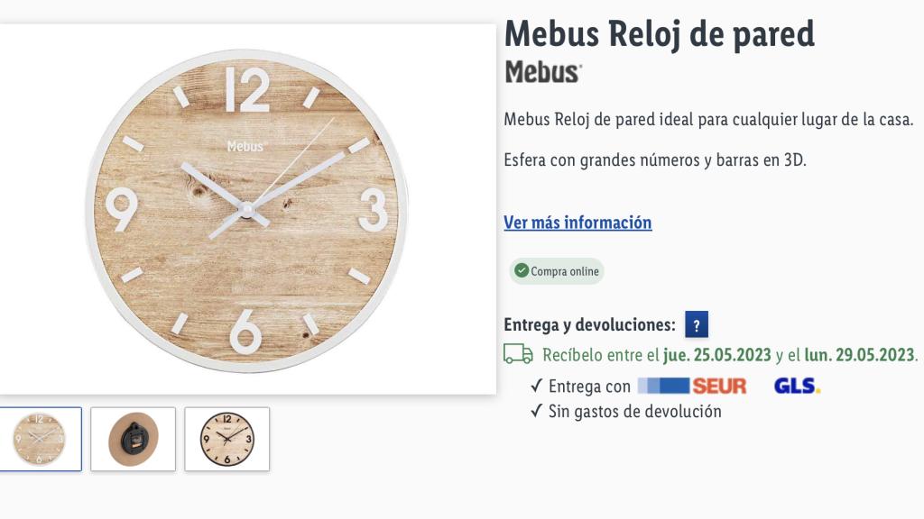 Reloj de pared.