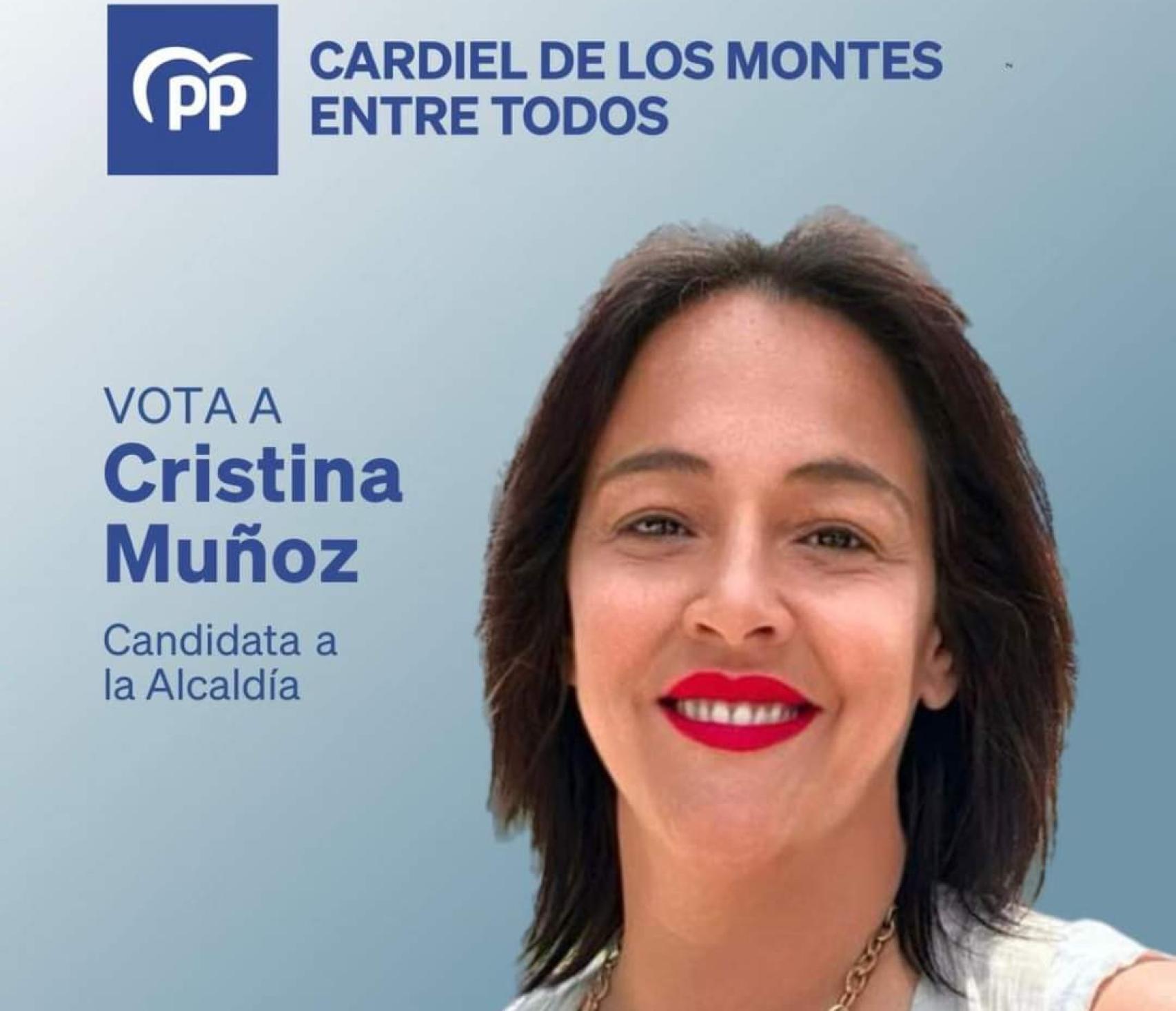 Cartel electoral de Cristina Muñoz