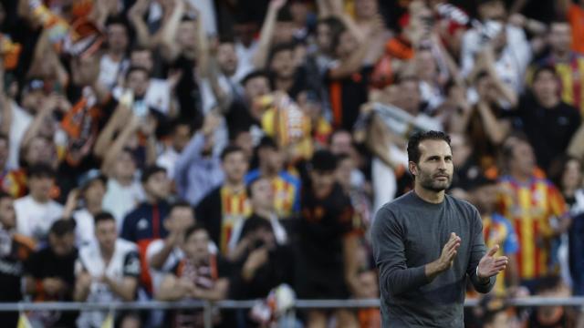 Rubén Baraja, en Mestalla