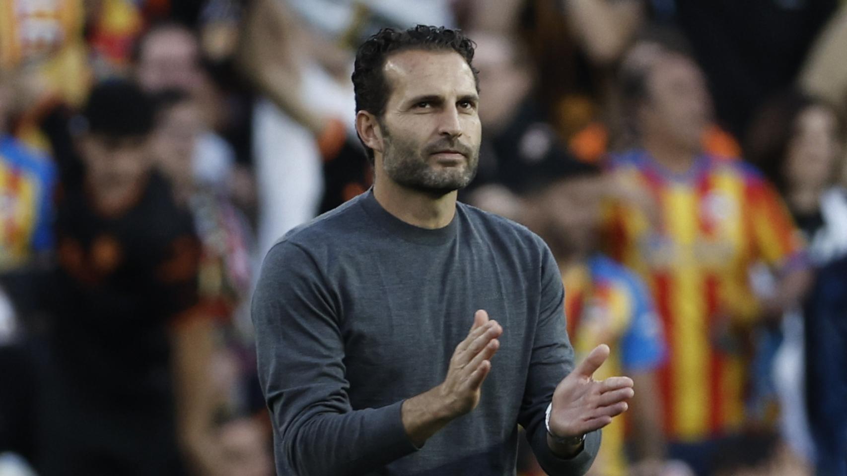 Rubén Baraja, en Mestalla
