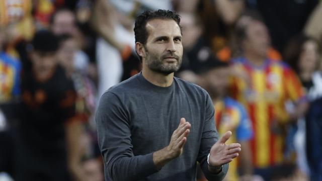 Rubén Baraja, en Mestalla