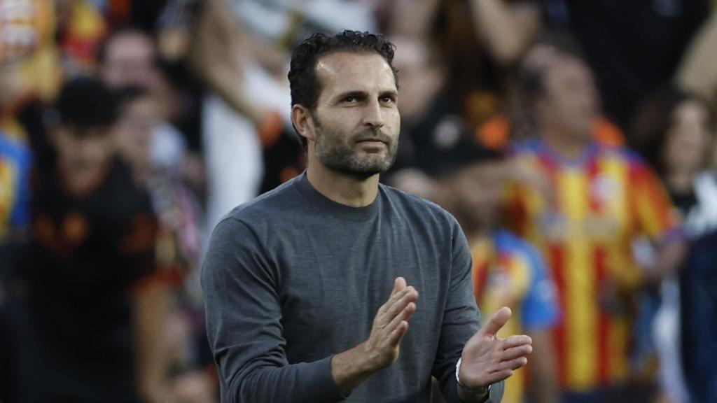 Rubén Baraja, en Mestalla