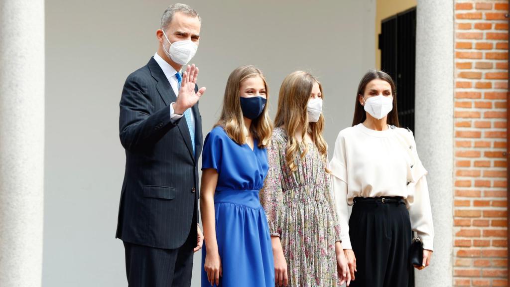 La Familia Real en la confirmación de Leonor. Mayo de 2021.