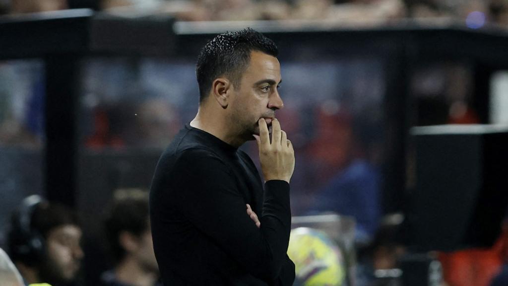 Xavi Hernández, durante un partido del FC Barcelona