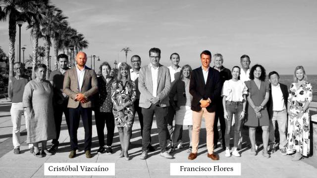 Foto de grupo de la candidatura del PSOE al Ayuntamiento de Mojácar (Almería)