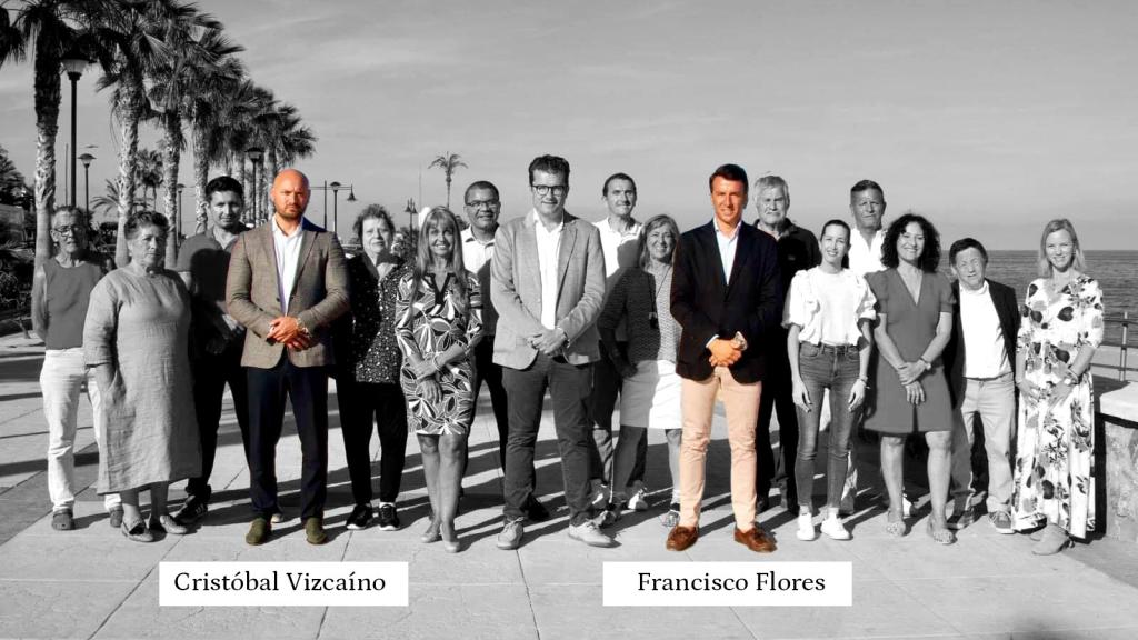 Foto de grupo de la candidatura del PSOE al Ayuntamiento de Mojácar (Almería)